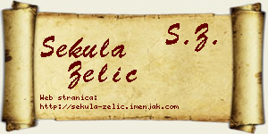 Sekula Zelić vizit kartica